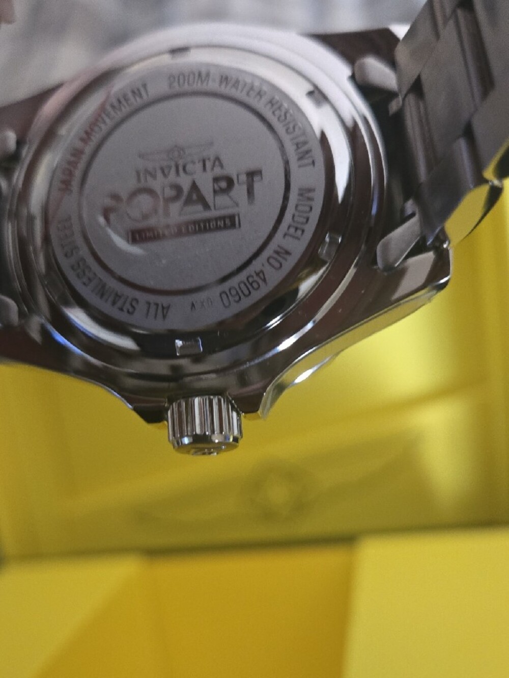 Invicta Men's Silver Watch with Multicolor Skull Dial - Picture 4 of 5